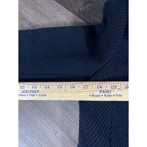Soia & Kyo Merino Wool Blend Black Button up Collared Overcoat Women’s XS - Picture 10 of 10